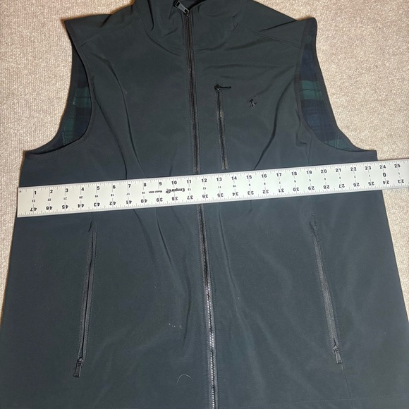 Polo Ralph Lauren Performance Soft Shell Vest XL Black Fleece Lined Full Zip - Picture 10 of 16